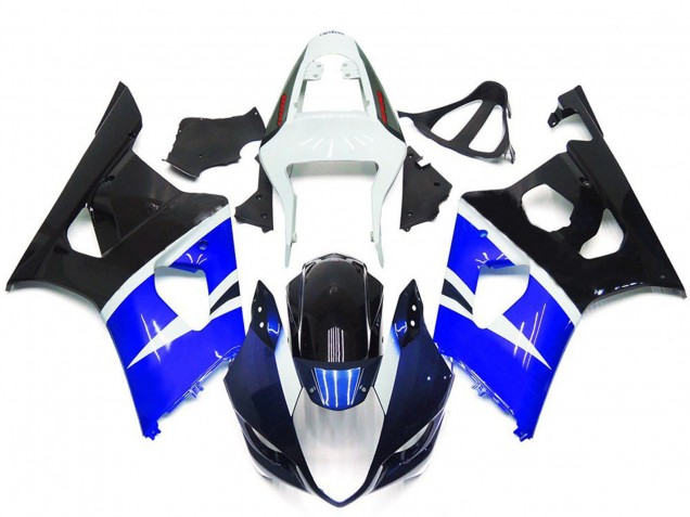 Carena Moto Suzuki GSXR 1000 2003-2004 - Bianco Blu Nero Lucido