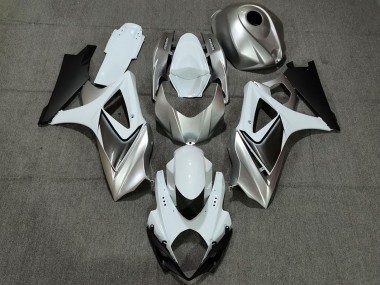 Carena Moto Suzuki GSXR 1000 2007-2008 - Bianco Argento Nero
