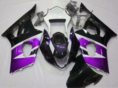 Carena Moto Suzuki GSXR 1000 2003-2004 - Viola Bianco Nero Lucido