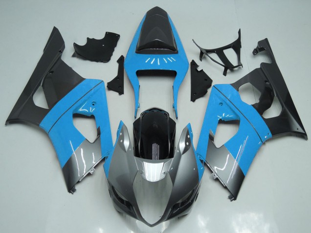 Carena Moto Suzuki GSXR 1000 2003-2004 - Azzurro Chiaro Argento Nero