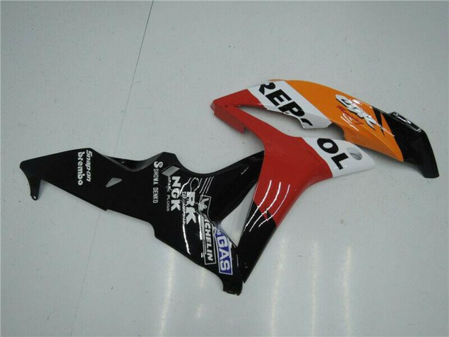 Kit Carene Moto ABS Honda CBR600RR 2007-2008 - Arancia Bianco Rosso Nero Lucido Repsol