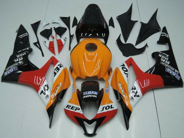 Kit Carene Moto ABS Honda CBR600RR 2007-2008 - Arancia Bianco Rosso Nero Lucido Repsol
