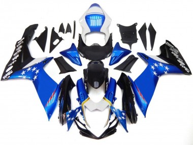 Carena Moto Suzuki GSXR 600 / GSXR 750 2011-2024 - Blu Stile Rosso Stella