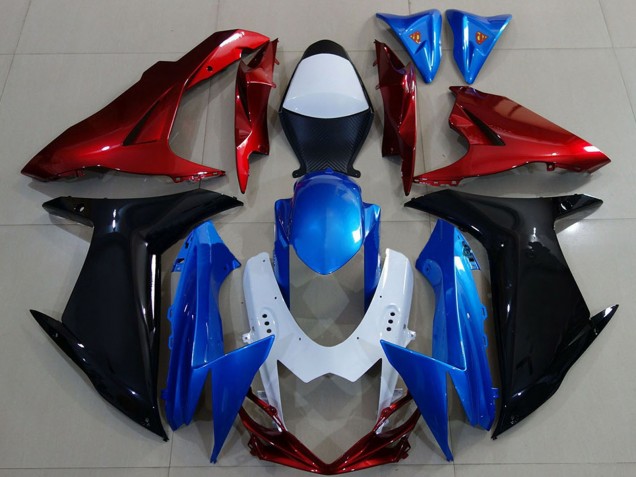 Carena Moto Suzuki GSXR 600 / GSXR 750 2011-2024 - Bianco Blu Rosso Nero