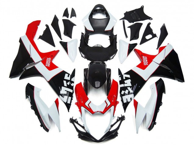 Carena Moto Suzuki GSXR 600 / GSXR 750 2011-2024 - Bianco Rosso Nero Lucido