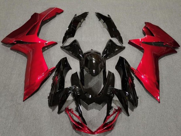 Carena Moto Suzuki GSXR 600 / GSXR 750 2011-2024 - Rosso Nero Lucido