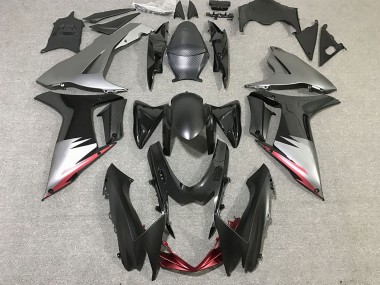Carena Moto Suzuki GSXR 600 / GSXR 750 2011-2024 - Grigio Argento Nero Lucido