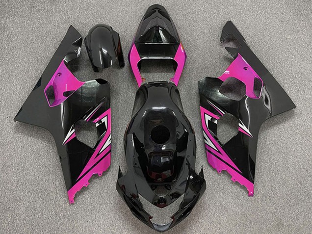 Carena Moto Suzuki GSXR 600 / GSXR 750 2004-2005 - Nero Lucido Rosa