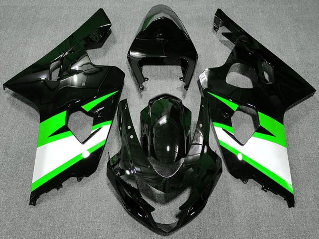 Carena Moto Suzuki GSXR 600 / GSXR 750 2004-2005 - Nero Lucido Verde Bianco
