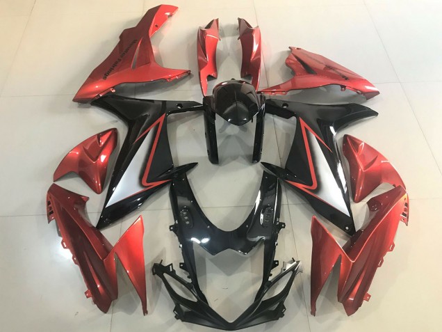 Carena Moto Suzuki GSXR 600 / GSXR 750 2011-2024 - Arancia Argento Nero Lucido