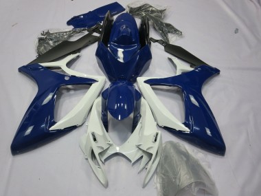 Carena Moto Suzuki GSXR 600 / GSXR 750 2006-2007 - Blu Bianco Nero