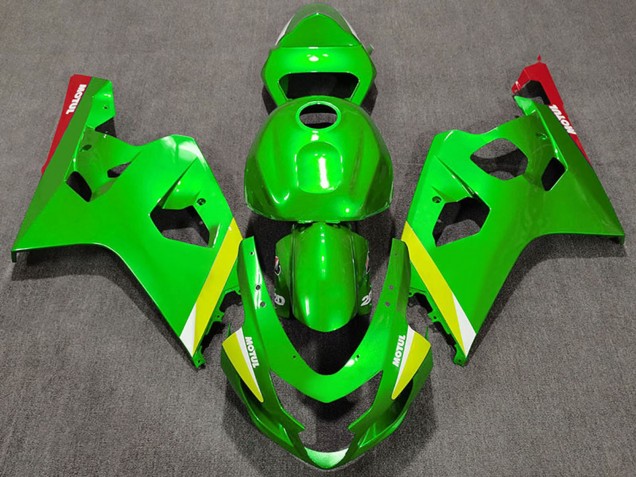 Carena Moto Suzuki GSXR 600 / GSXR 750 2004-2005 - Verde Giallo Bianco