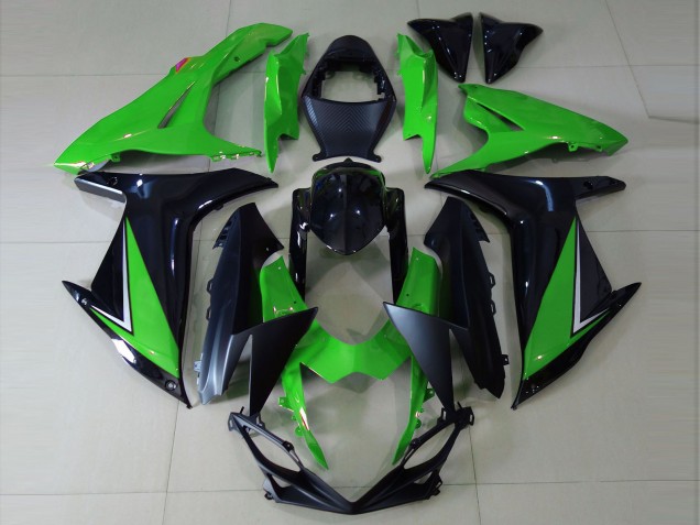 Carena Moto Suzuki GSXR 600 / GSXR 750 2011-2024 - Verde Nero Lucido Nero Opaco