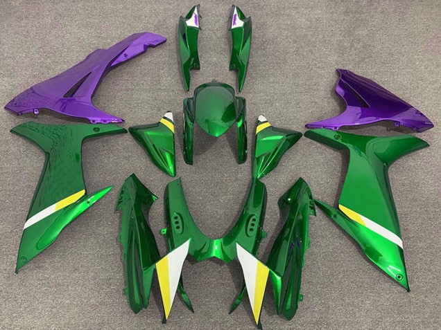 Carena Moto Suzuki GSXR 600 / GSXR 750 2011-2024 - Verde Viola Bianco Giallo