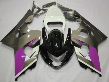 Carena Moto Suzuki GSXR 600 / GSXR 750 2004-2005 - Bianco Rosa Grigio Nero Lucido