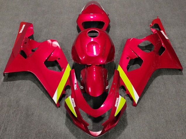 Carena Moto Suzuki GSXR 600 / GSXR 750 2004-2005 - Rosso Giallo Bianco