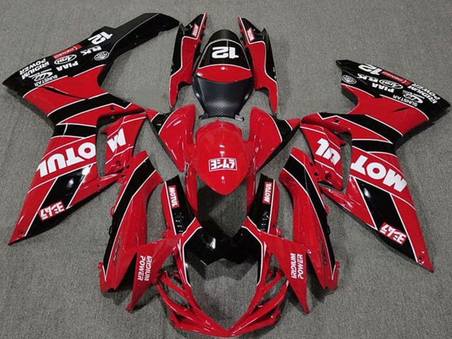 Carena Moto Suzuki GSXR 600 / GSXR 750 2011-2024 - Rosso Nero Motul