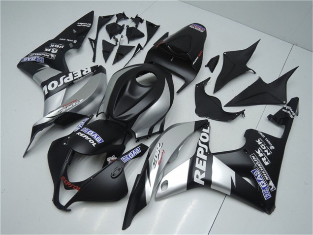 Carene Moto Honda CBR600RR 2007-2008 - Nero Opaco Argento Grigio Repsol