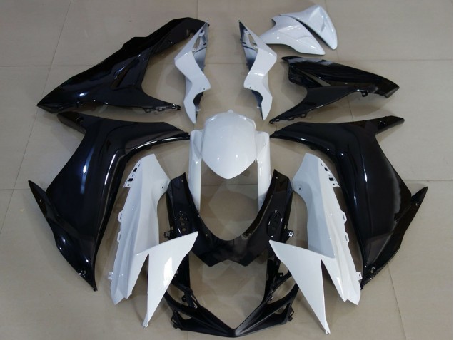 Carena Moto Suzuki GSXR 600 / GSXR 750 2011-2024 - Bianco Nero Lucido