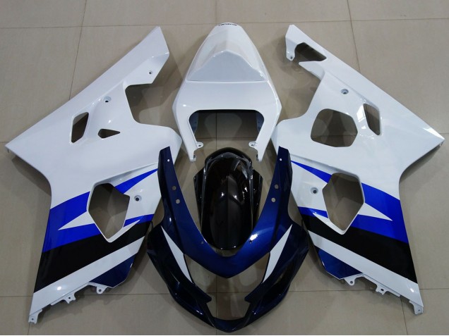 Carena Moto Suzuki GSXR 600 / GSXR 750 2004-2005 - Bianco Blu Nero Lucido