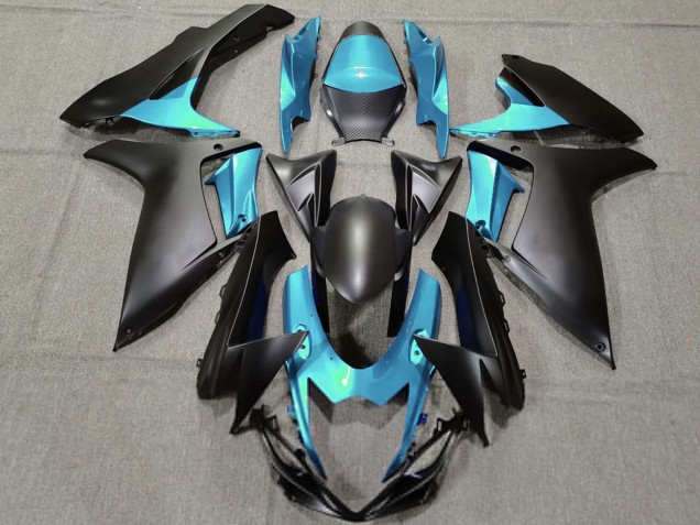 Carena Moto Suzuki GSXR 600 / GSXR 750 2011-2024 - Azzurro Chiaro Nero Opaco