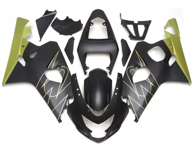 Carena Moto Suzuki GSXR 600 / GSXR 750 2004-2005 - Nero Opaco Oro Corona