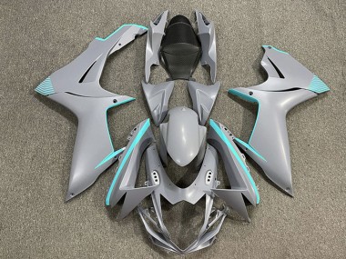 Carena Moto Suzuki GSXR 600 / GSXR 750 2011-2024 - Nardo Grigio Opaco Teal Accents