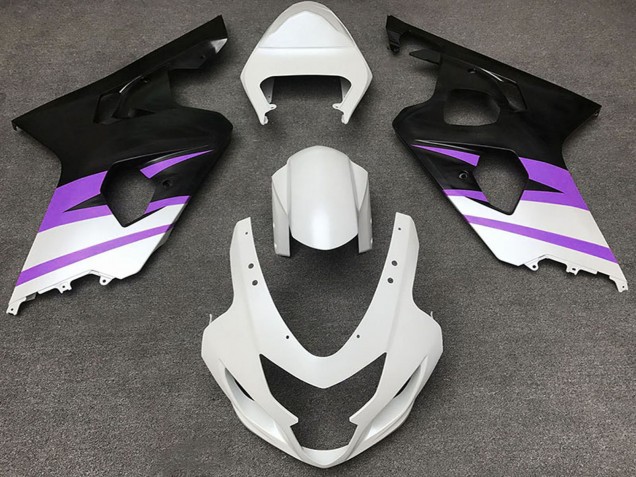 Carena Moto Suzuki GSXR 600 / GSXR 750 2004-2005 - Bianco Viola Nero Opaco