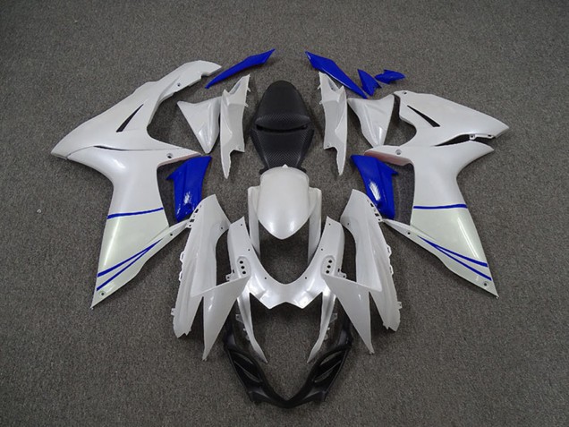 Carena Moto Suzuki GSXR 600 / GSXR 750 2011-2024 - Bianco Perla Blu Scuro
