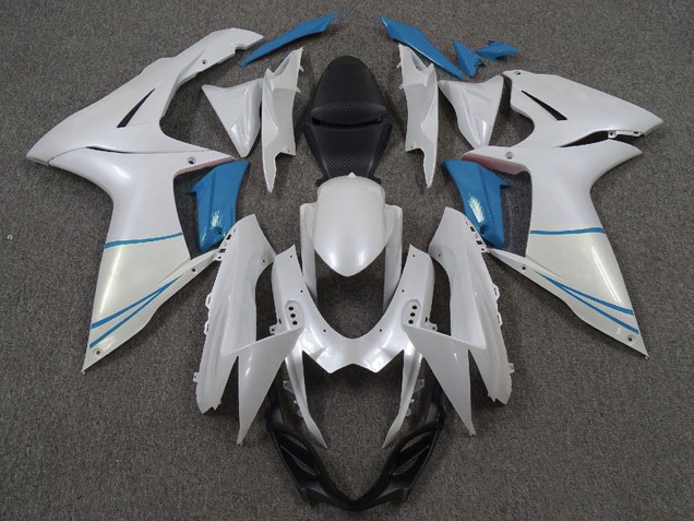 Carena Moto Suzuki GSXR 600 / GSXR 750 2011-2024 - Bianco Perla Azzurro Chiaro
