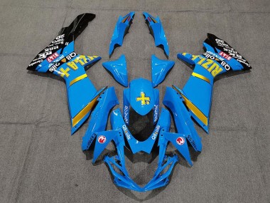 Carena Moto Suzuki GSXR 600 / GSXR 750 2011-2024 - Blu Giallo Oro Nero Rizla
