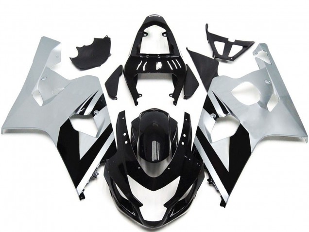 Carena Moto Suzuki GSXR 600 / GSXR 750 2004-2005 - Bianco Nero Lucido OEM Stile