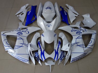 Carena Moto Suzuki GSXR 600 / GSXR 750 2006-2007 - Bianco Blu Corona Alstare
