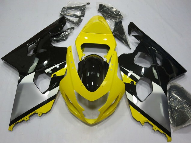 Carena Moto Suzuki GSXR 600 / GSXR 750 2004-2005 - Giallo Argento Nero OEM Stile