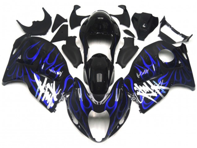 Carena Moto Suzuki GSXR 1300 1996-2007 - Nero Lucido Blu Profondo Fiamma