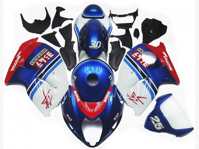 Carena Moto Suzuki GSXR 1300 1996-2007 - Bianco Blu Rosso Motul