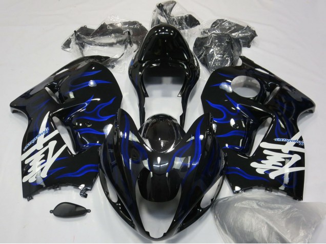 Carena Moto Suzuki GSXR 1300 1996-2007 - Nero Lucido Blu Fiamma