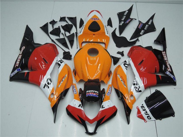 Kit Carena Moto Completo Honda CBR600RR 2009-2012 - Arancia Bianco Rosso Nero Lucido Repsol