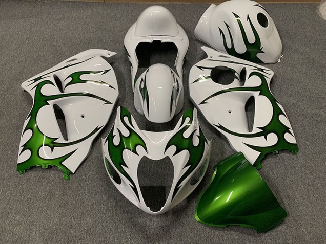 Carena Moto Suzuki GSXR 1300 1996-2007 - Bianco Verde Fiamma