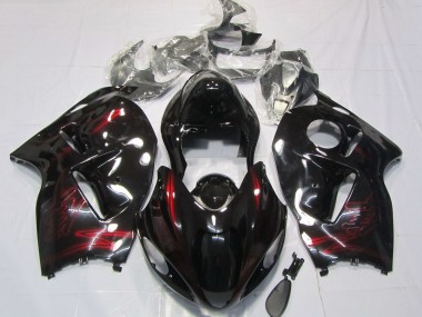 Carena Moto Suzuki GSXR 1300 1996-2007 - Rosso Nero Lucido