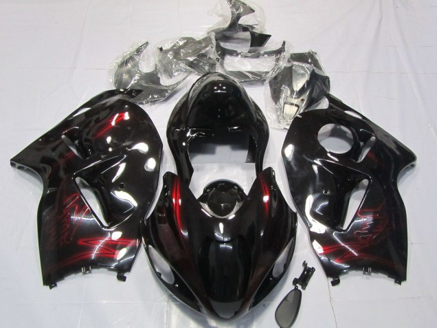 Carena Moto Suzuki GSXR 1300 1996-2007 - Rosso Nero Lucido