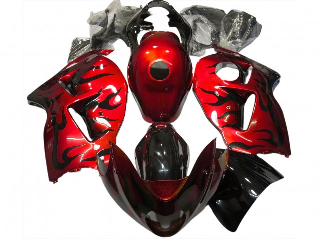 Carena Moto Suzuki GSXR 1300 1996-2007 - Rosso Nero Fiamma
