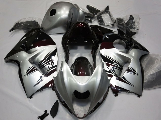 Carena Moto Suzuki GSXR 1300 1996-2007 - Argento Rosso Scuro
