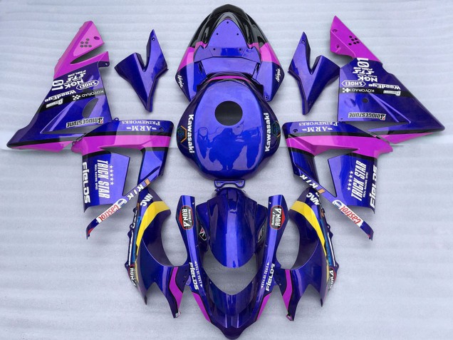 Carena Moto Kawasaki ZX10R 2004-2005 - Blu Rosa Trick Star