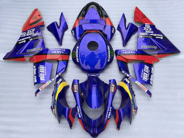 Carena Moto Kawasaki ZX10R 2004-2005 - Blu Rosso Trick Star