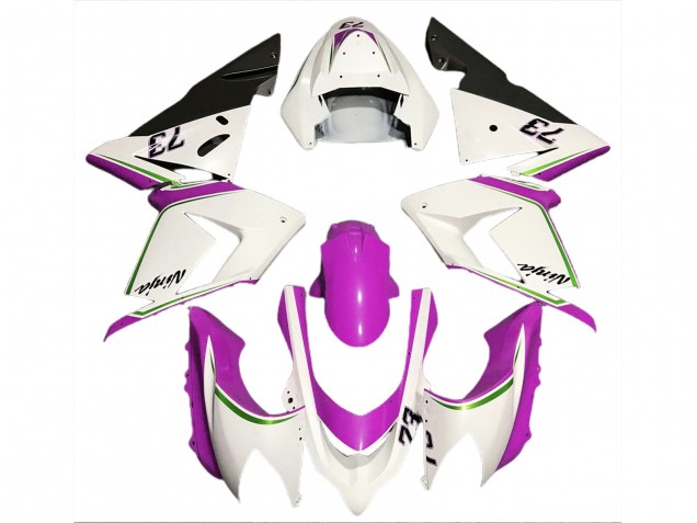 Carena Moto Kawasaki ZX10R 2004-2005 - Lucido Bianco Rosa