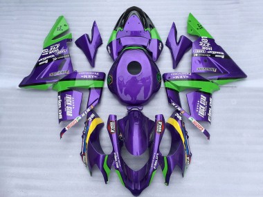Carena Moto Kawasaki ZX10R 2004-2005 - Verde Viola Trick Star
