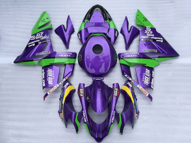 Carena Moto Kawasaki ZX10R 2004-2005 - Verde Viola Trick Star