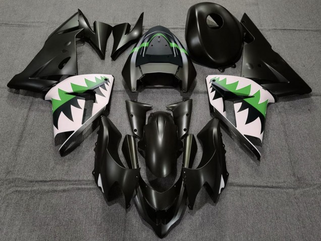 Carena Moto Kawasaki ZX10R 2004-2005 - Nero Opaco Verde