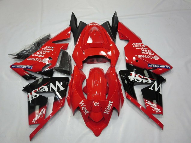 Carena Moto Kawasaki ZX10R 2004-2005 - Rosso West
